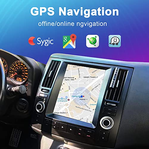 Car Stereo with Bluetooth for Infiniti FX FX35 FX45 2007 2008 2009, Tesla Style Car Audio 9.7 Inch HD IPS Touch Screen Radio Car with GPS Navigation Android 10 Support SWC WiFi 2 GB RAM 32 GB ROM