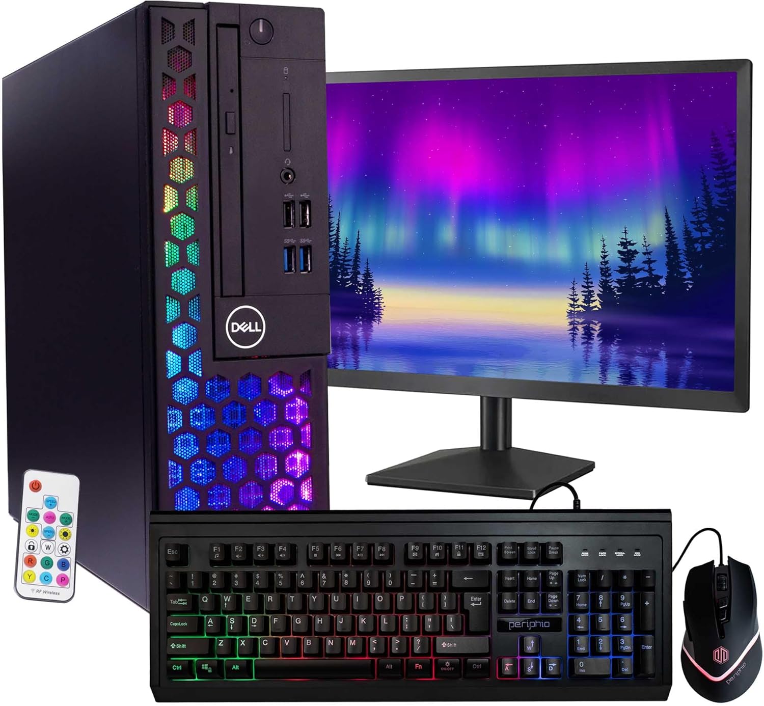 Dell Optiplex 3070 (RGB) Desktop Computer | Intel i5-8500 (3.2) | 16GB DDR4 RAM | 1TB SSD Solid State | Windows 11 Professional | New 24in LCD Monitor | Home or Office PC (Renewed)