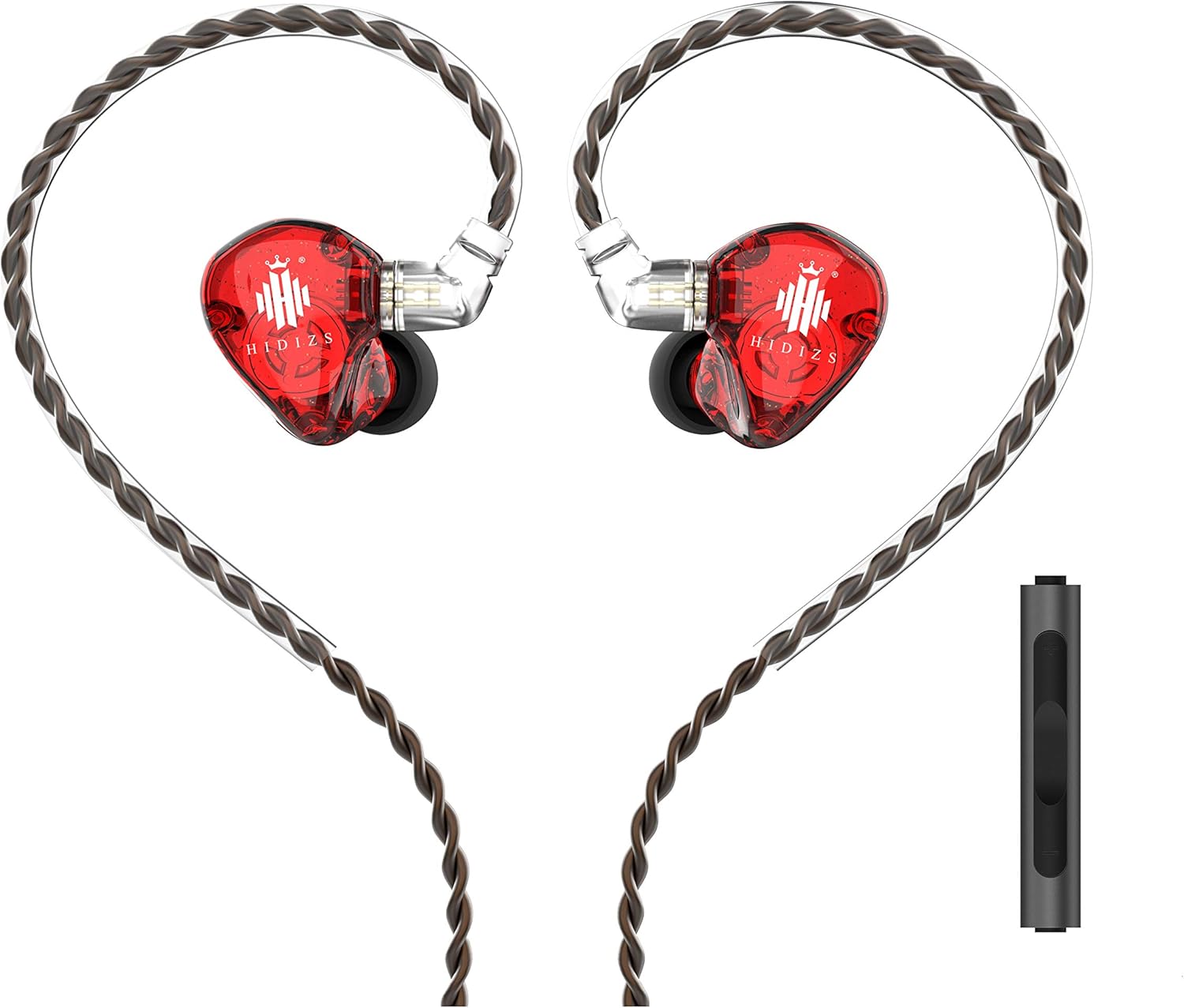 HIDIZS MS1-Rainbow in-Ear Monitor Headphones, Hi Res Wired Earphones, Polymer Diaphragm Hi-Fi IEM Earphones with Detachable Cable 2pin 0.78mm for Android Smartphones and Audio Players (Black)