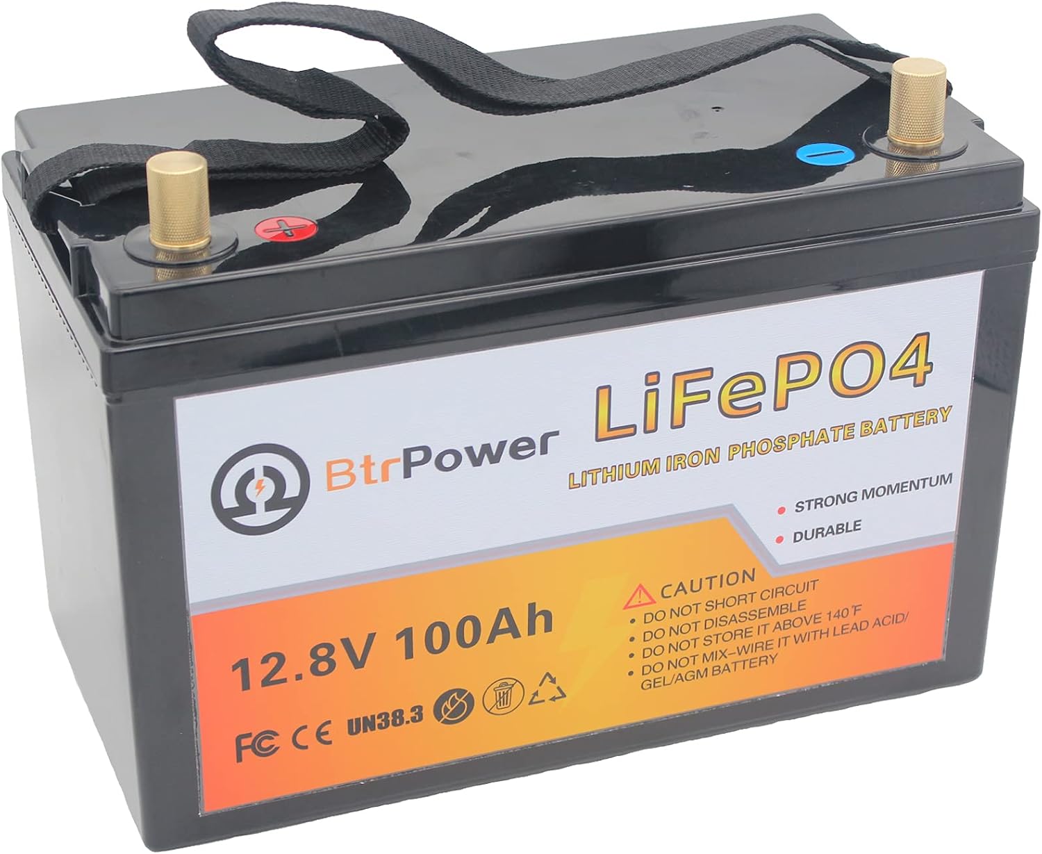 12V 50AH Lithium Battery,5000+ Deep Cycle LiFePO4 Battery with Built-in 50A BMS fit for Home Storage,Trolling Motor,RV,Off-Grid System,Solar Power System,Marine (12V 50AH)