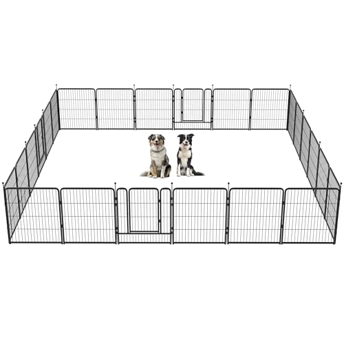FXW Instant Dog Playpen, Portable Pet Fence for Outdoor, RV Trips, and Camping, 40inch, 16 Panels for Medium and Large Dogs│Patented