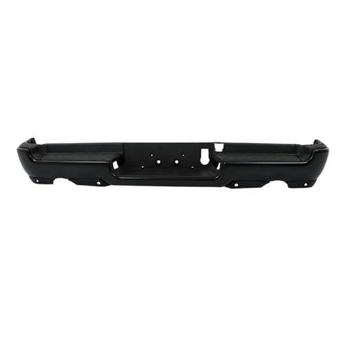 Black Steel Rear Step Bumper Assembly without Park Assist Sensor Holes with Dual Exhaust Replacement for 2019-2022 Ram 1500 CH1103139