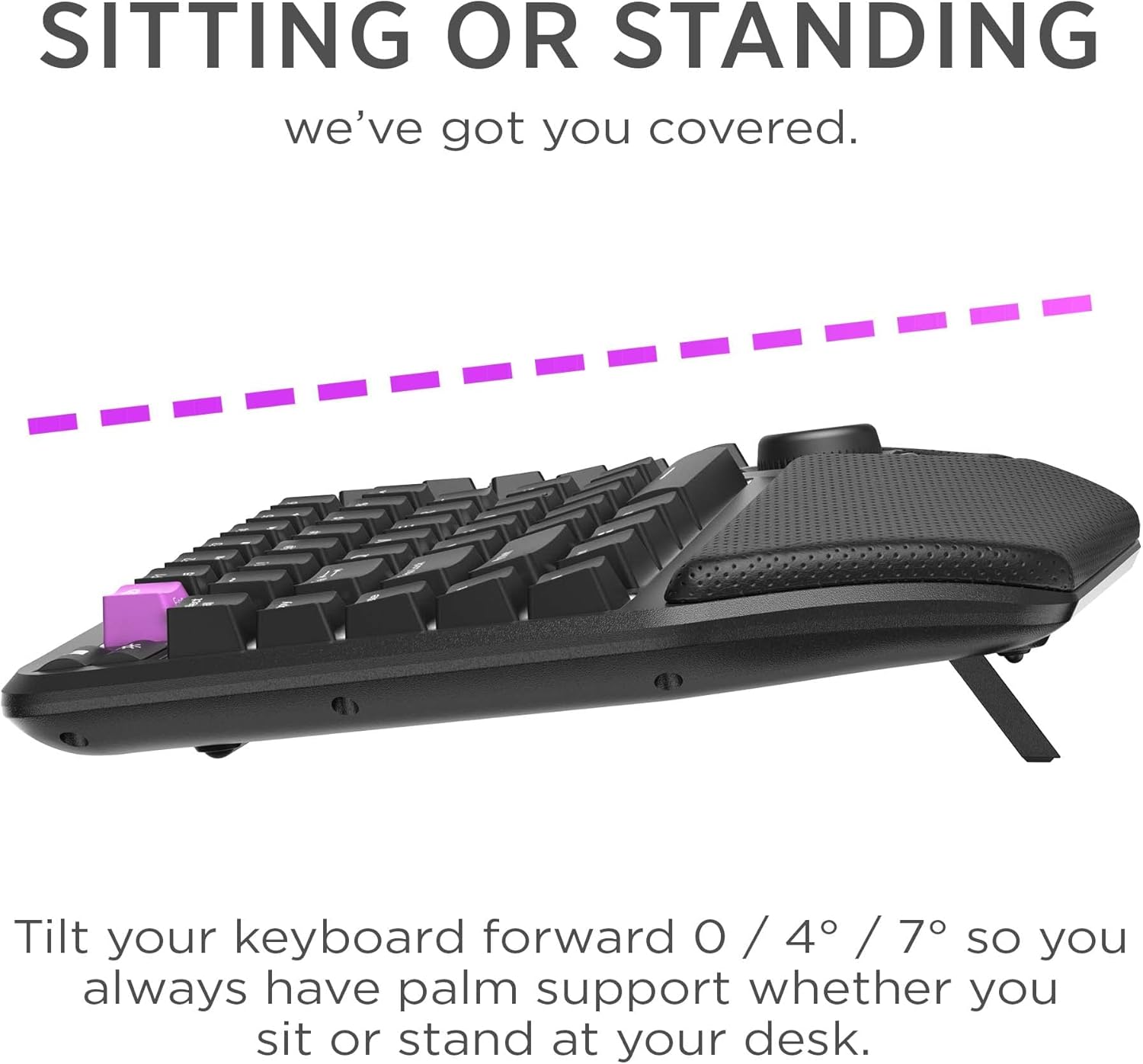 Cloud Nine ErgoTKL Ergonomic Tenkeyless Mechanical Keyboard for PC – Cherry MX Brown – TKL RGB Backlit Ergo Split Key Board