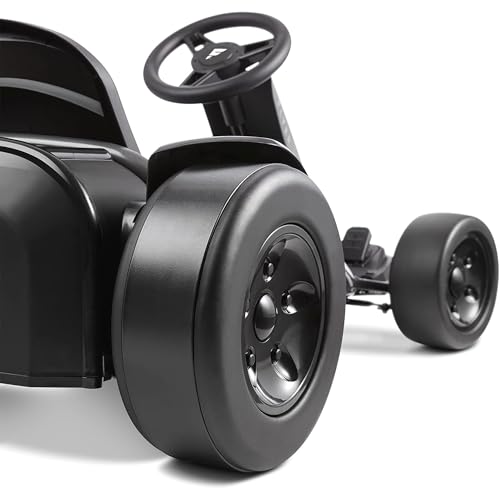 Radio Flyer 36V Battery-Powered Kids Electric Go-Kart with Adjustable Seat, Rubber Wheels, Grey