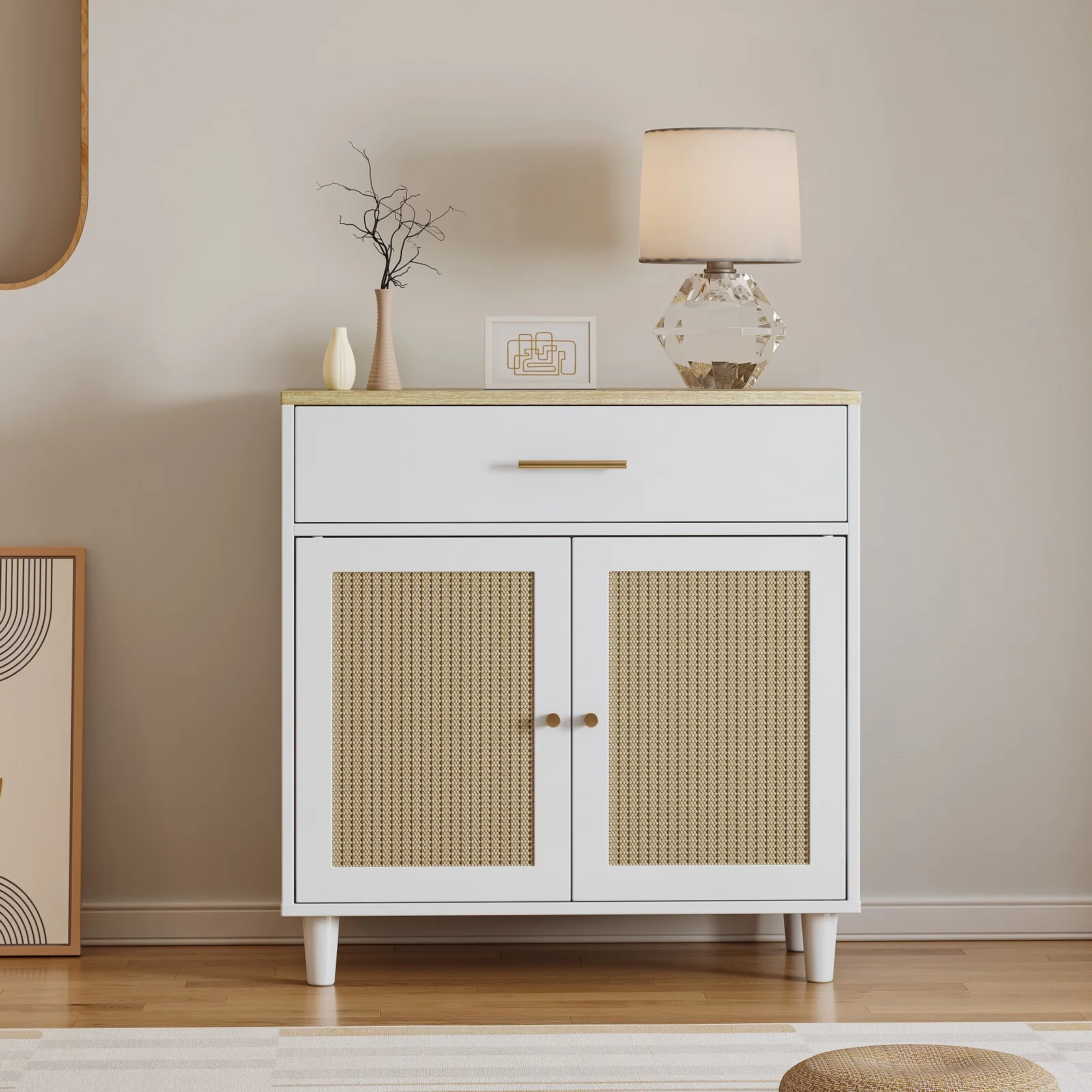Algherohein Cat Litter Box Enclosure,Wood Pet Cat House Storage Cabinet,Hidden Cat Washroom - Curated Treasures Market