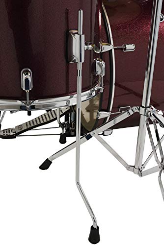 Pacific Drums Center Stage Complete Drumkit, 5 Drum Set, Iridescent Black Sparkle, 7x10, 8x12, 14x16 Floor, 16x22 Kick, 5x14 Snare (PDCE2215KTIB)