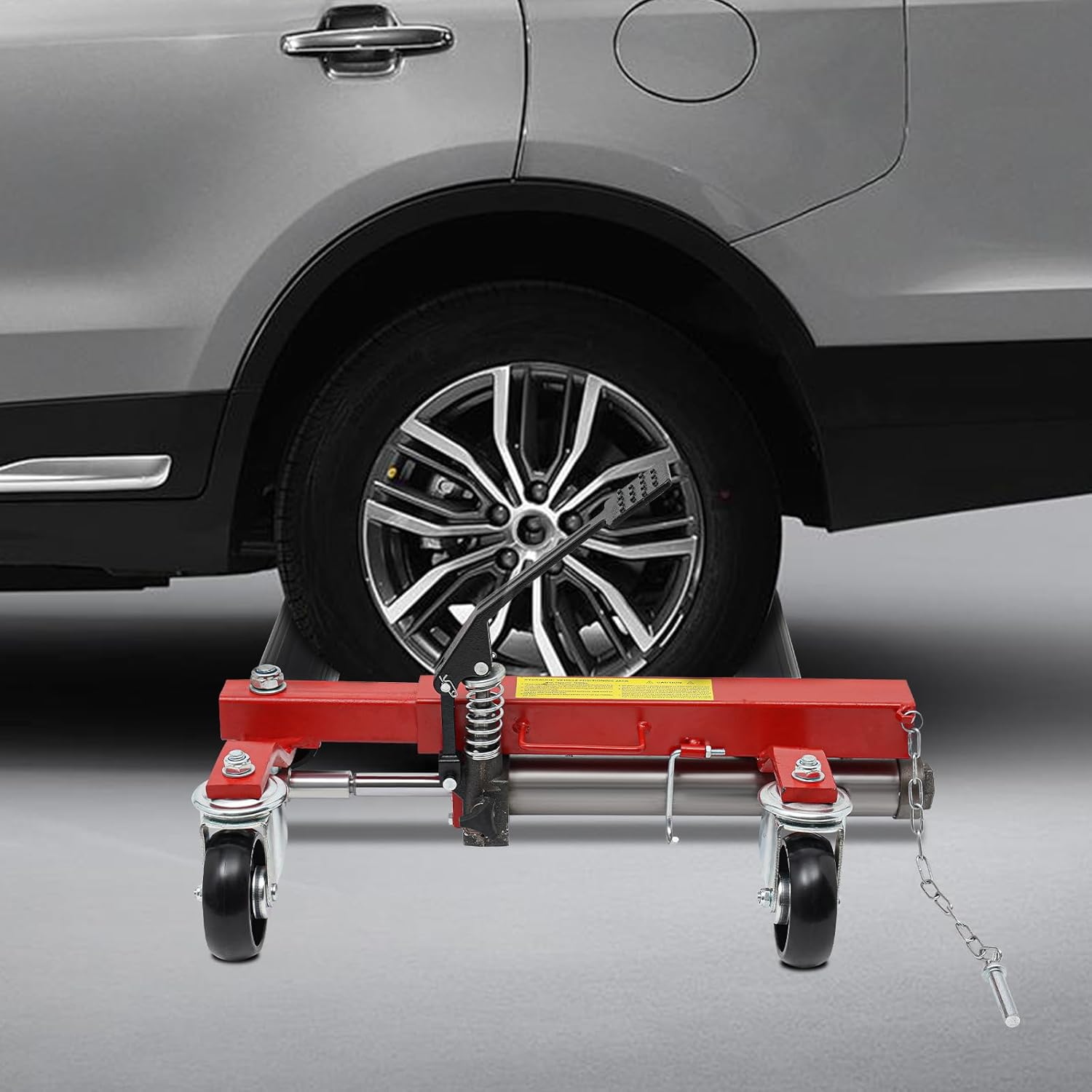 Wheel Dolly 1500LBS Load Capacity Wheel Dolly Car Skate Heavy Duty Vehicle Positioning with Ratcheting Foot Pedal Ratchet Type Tire Skate Tire Jack for Car Truck RV Trailer