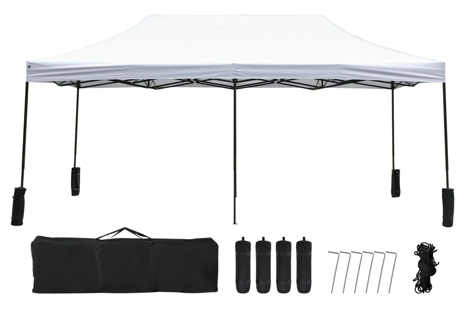 Pop Up Canopy 10x20 pop up canopy tent Folding Protable Ez up Canopy party Tent Sun Shade Wedding Instant Better Air Circulation Outdoor Gazebo with Backpack Bag