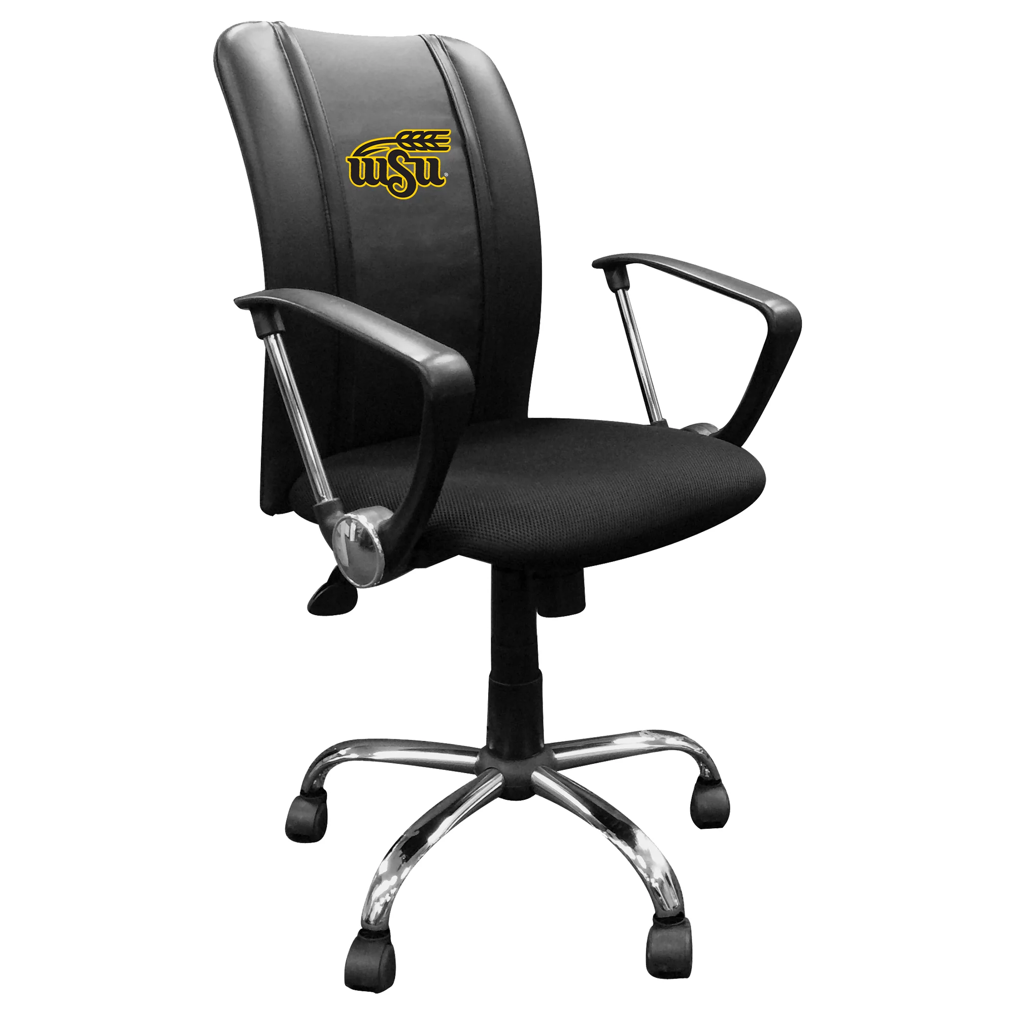 Wichita State Primary Logo Curve Task Chair with Zipper System