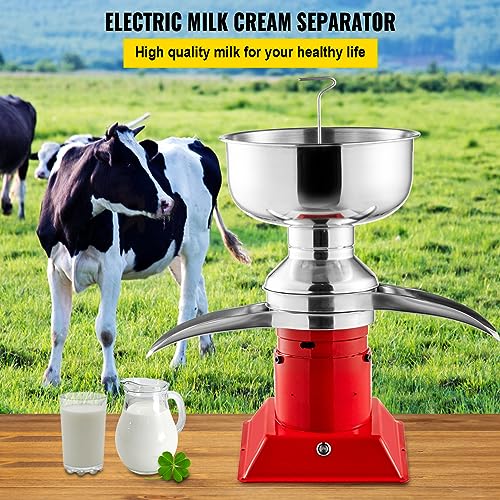 Electric Cream Separator 21Gal/H 50L/H Stainless Steel - Turn Raw/Whole Milk into Cream and Skim Milk - Milk Cream Centrifugal Separator