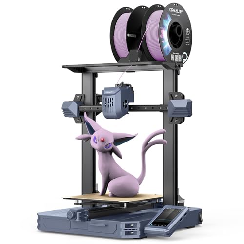 Creality K1C 3D Printer, 2024 New Version 3D Printers with 600mm/s Fast Printing Speed, Support Carbon Fiber Filament 300℃ High-Temp Print, Auto Leveling and Clog-Free Direct Extruder
