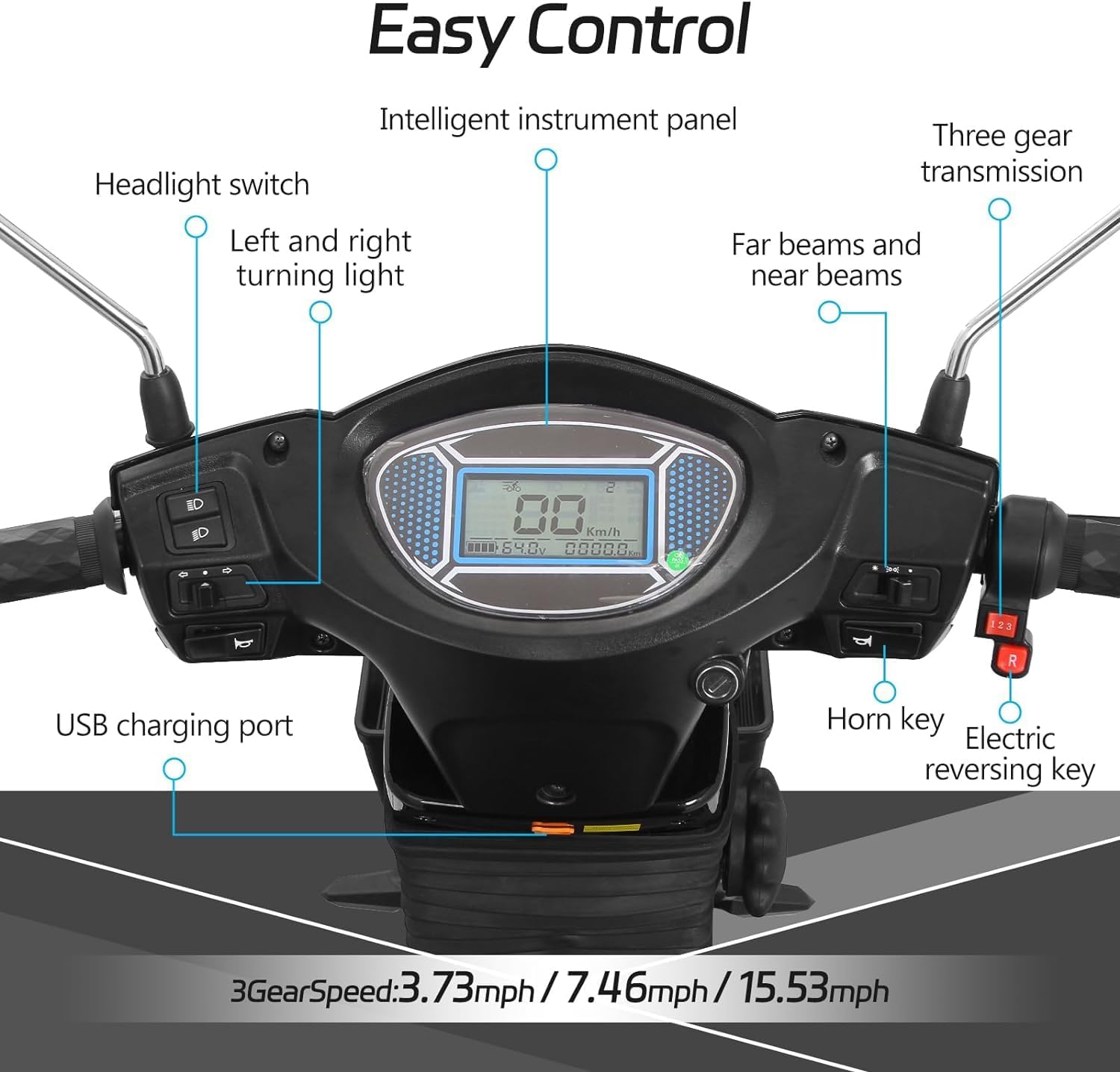 All Terrain Handicap Scooters High Powered Electric Scooter,Fat Tire Electric Mobility Scooter for Seniors & Adults,Heavy Duty 4 Wheel Mobility Scooter-360¡ãSwivel Seat 1000W 660Lbs Capacity