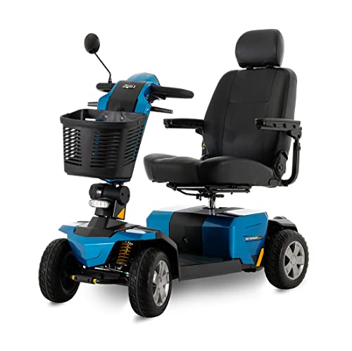 Pride Victory LX Sport Mobility Scooter, 400 Lbs. Weight Capacity, Comfort-Trac Suspension, with 5-Year Extended Warr (True Blue, 22 x 18 High Back Seat No Sliders)