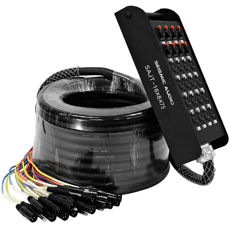 Seismic Audio - SAJT-16x8x75 - 16 Channel 75& XLR Snake Cable with 1/4x22 Returns