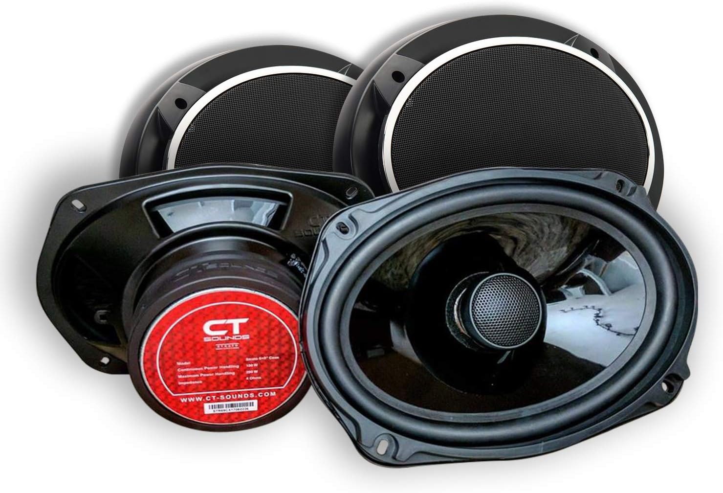 CT Sounds Strato 6x9” 320 Watt 2-Way Weatherproof Coaxial Car Speakers, Pair