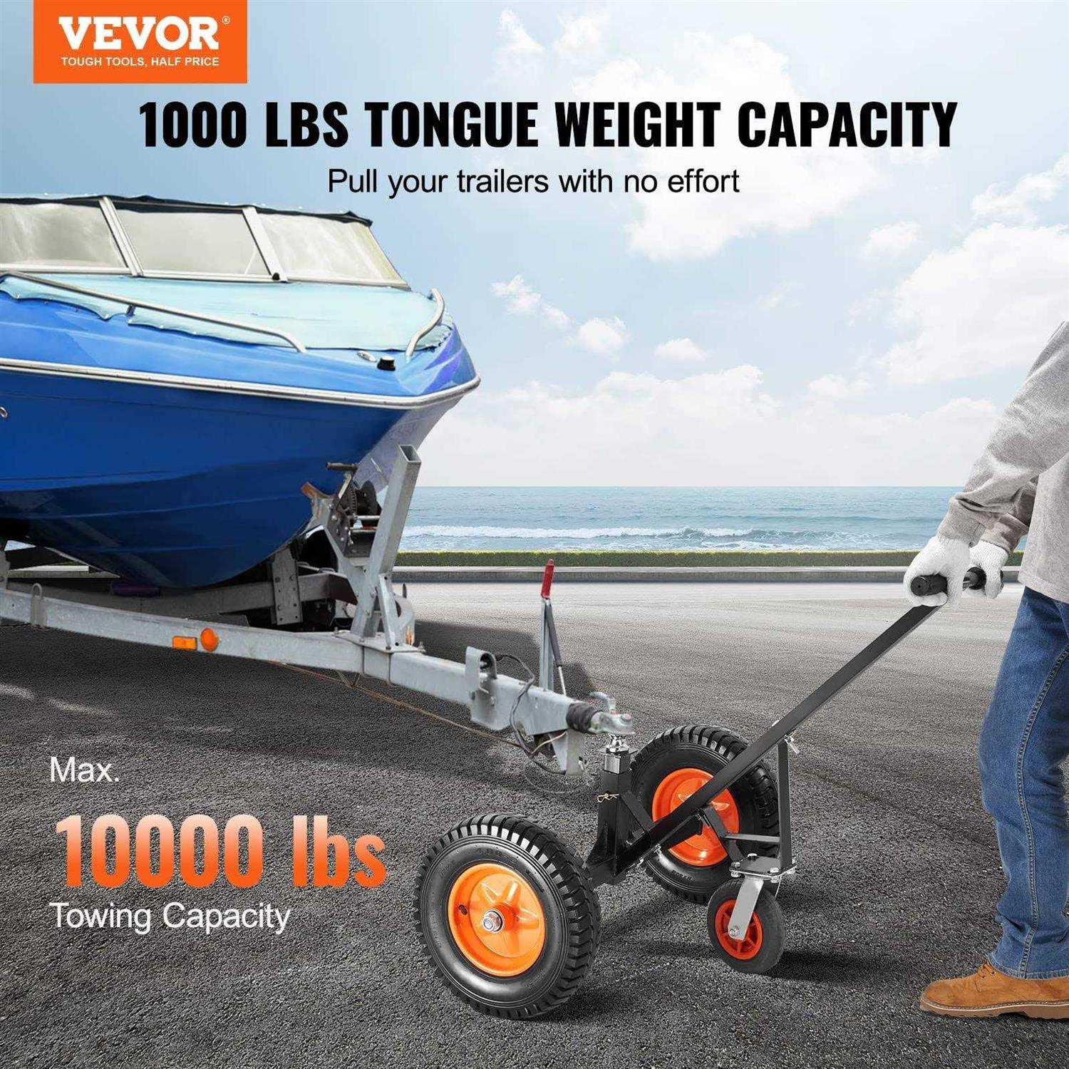 VEVOR Adjustable Trailer Dolly 1000 lbs Capacity Trailer Mover Dolly - Shop Hardware Tools Online Store
