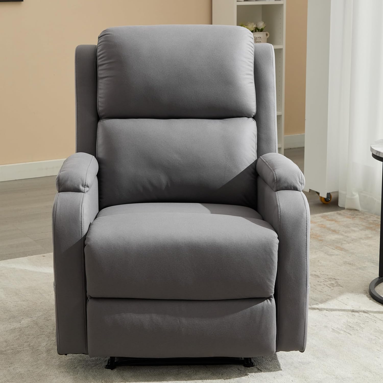 Lazy Boy Recliner Chairs for Adults,Leather Recliner Chair&Reclining Chair with Ajustable Backrest,Small Recliners for Small Spaces,Rocker Recliner&Lazy Boy Recliners,Manual,Havy Duty