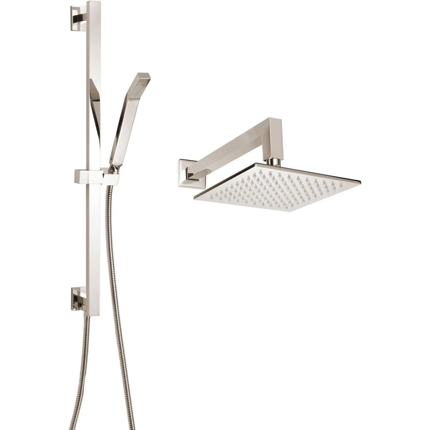 Thermasol CSPSQ Thermostatic Shower System with Shower Head, Hand - Satin Nickel