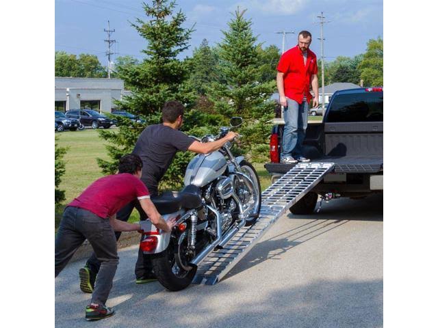 120x22 Single Runner Folding Aluminum Motorcycle Ramp