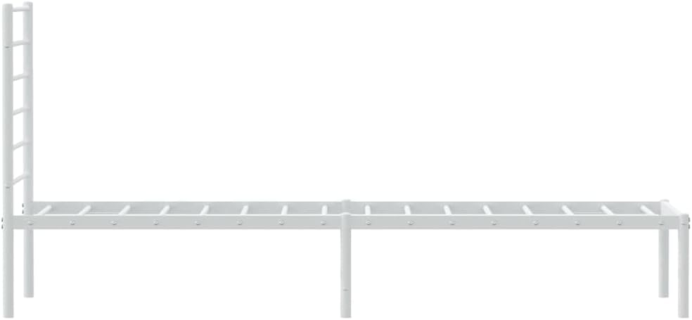 Asomie Indoor Fashion Furniture Beds Accessories Metal Bed Frame with Headboard White 39.4"x78.7"Bed Frames US Stock Fast Shipment White