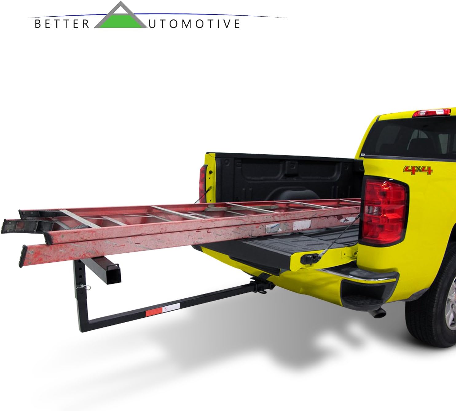 BETTER AUTOMOTIVE 2” Truck Bed Trailer Hitch Mount Extender 500 LBS Capacity Utility Adjustable Universal Pick Up Extension Rack for Kayak Canoe Ladder Lumber Pipes Cargo Carrier Accessories with Pins