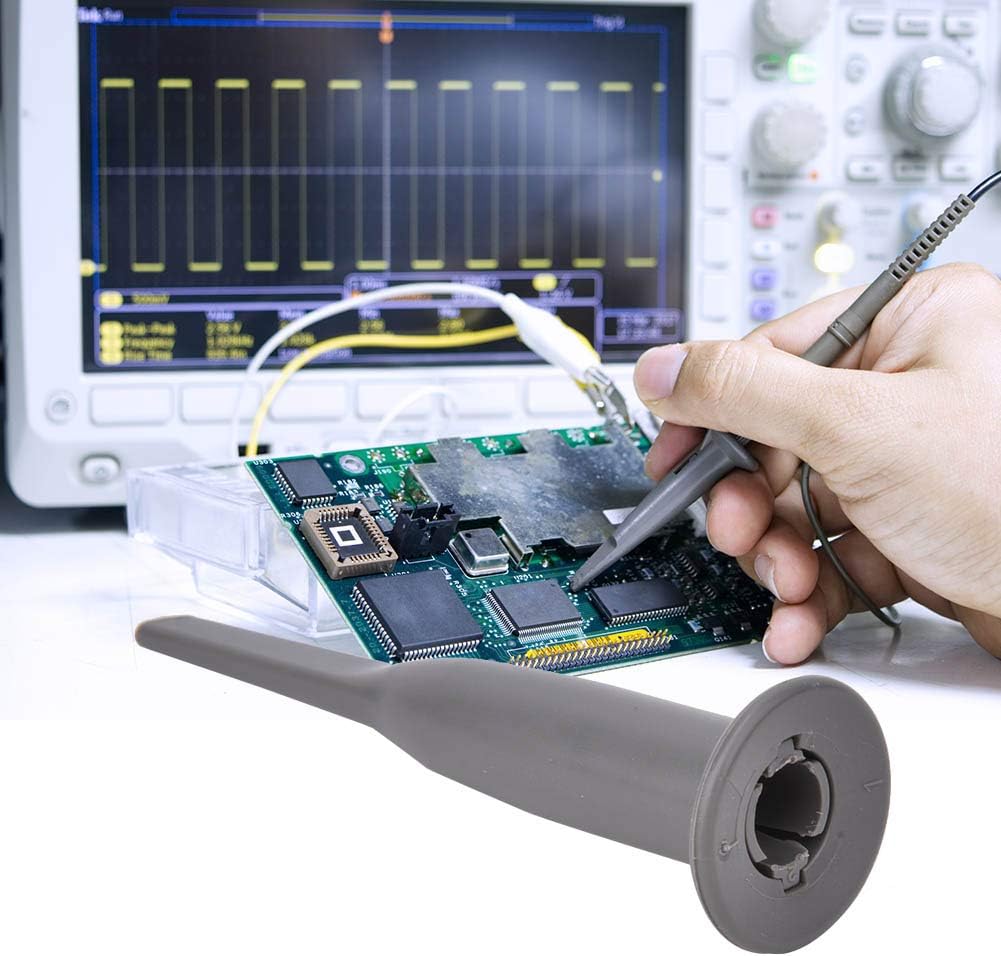 2Pcs Oscilloscope Probe Cap,Universal Protective Probe Cap,with Hook,Fit for UT,for P6139A,for P01,Replacement Oscilloscope Probe Cap,Gray Pack of 2