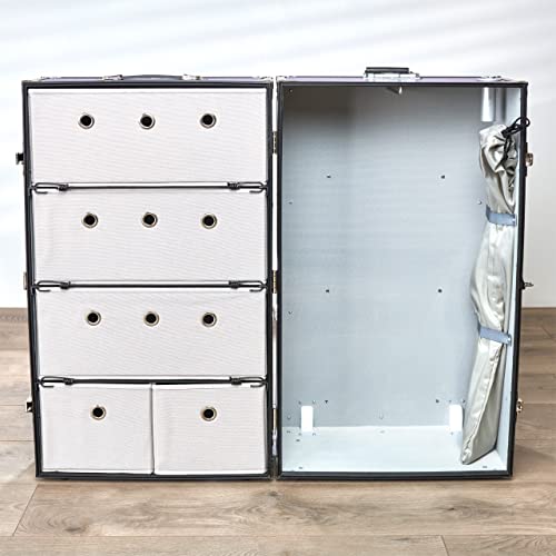 Rhino Trunk & Case Dance Star Wardrobe Trunk with Mounted Wheels, Competitions, Recitals, & Performances 35"x21"x16" (Purple)