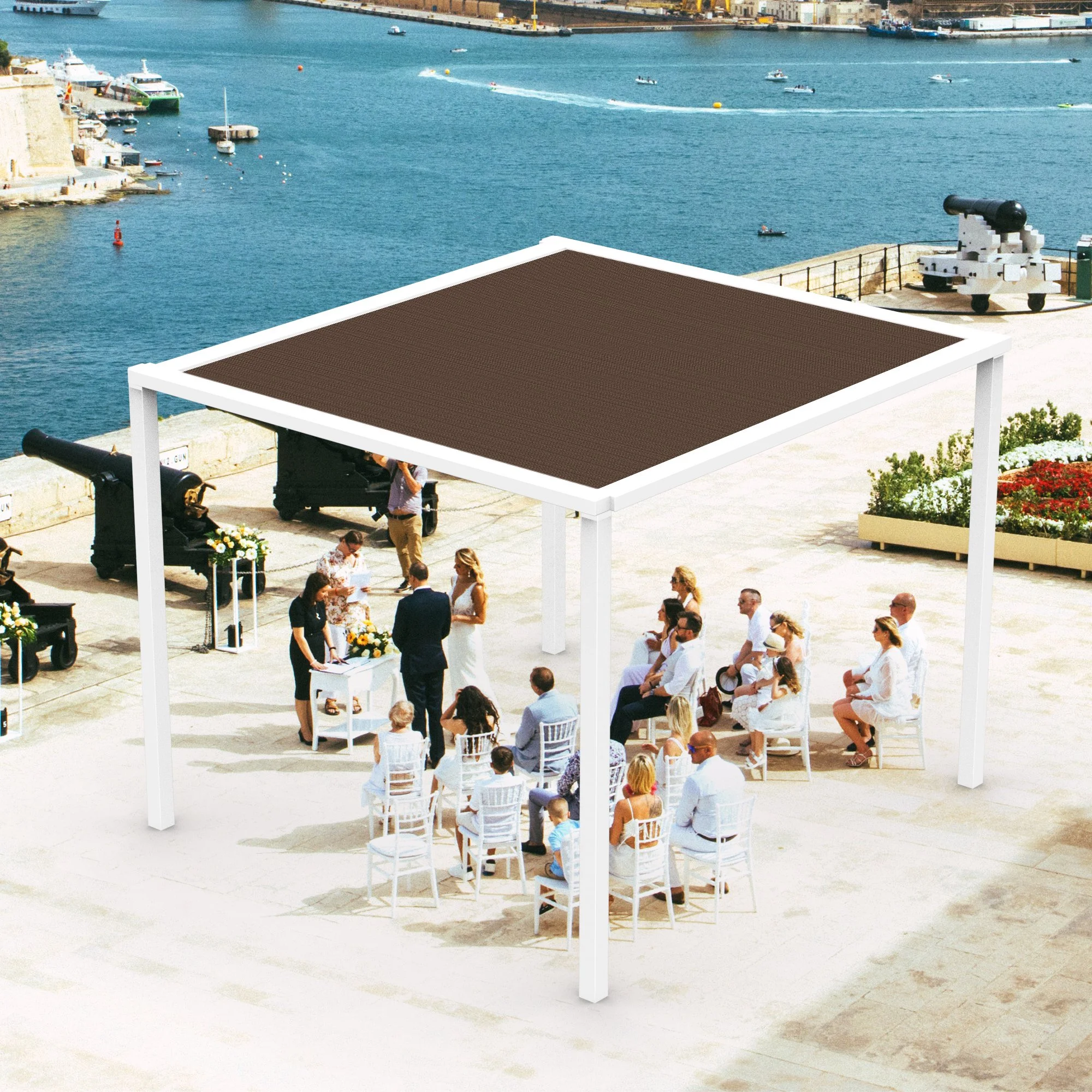 90% Shade Fabric Sun Shade Cloth Privacy Screen for Outdoor Patio Garden Pergola Cover Canopy 6x10 FT, Mocha