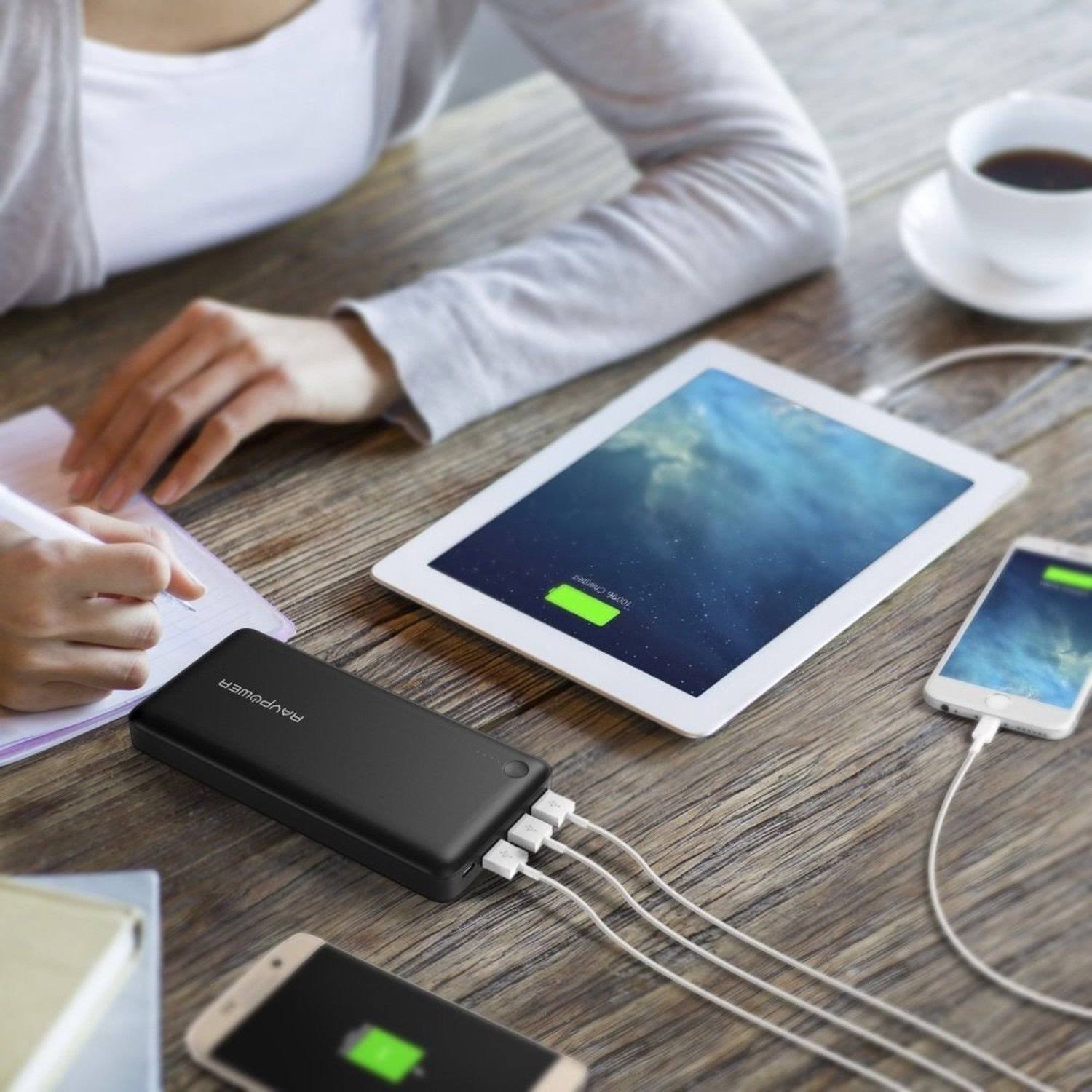 Portable Charger RAVPower 26800 Battery Pack 26800mAh Total 5.5A Output 3-Port