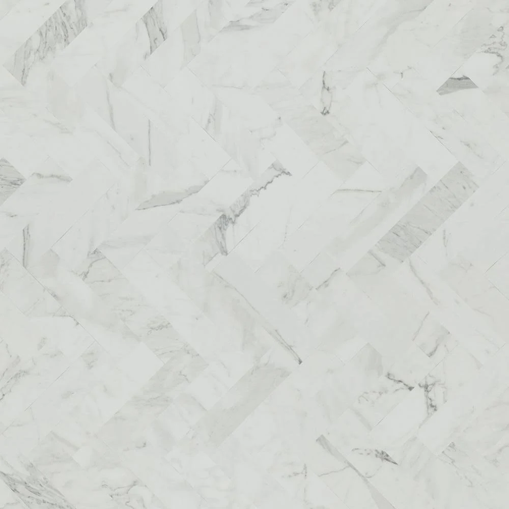 Formica 5 ft. x 12 ft. Laminate Sheet in White Marble Herringbone with Matte Finish, White Marble Herringbone Matte