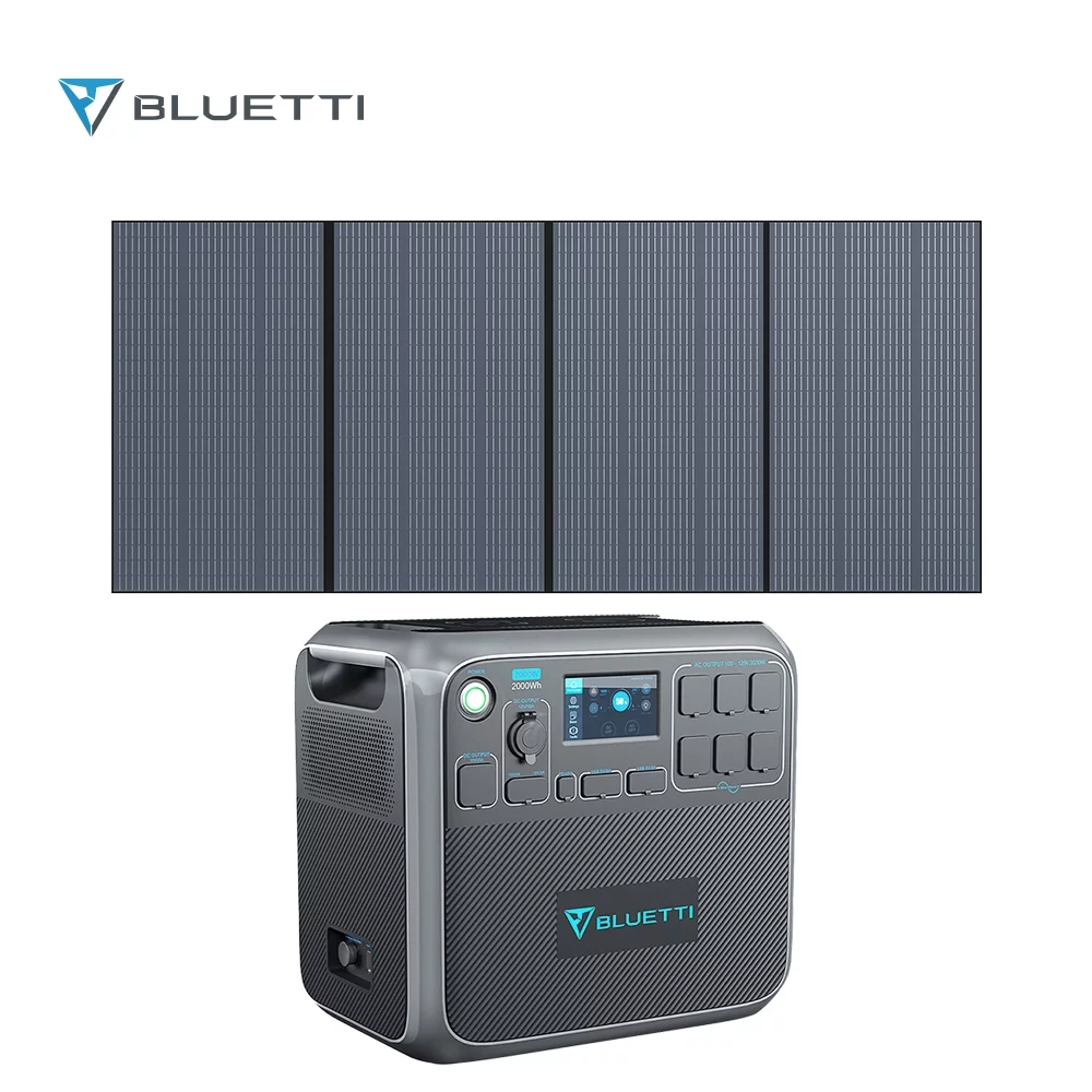 Bluetti Solar Generator AC200P, With 1pcs 350W Solar Panel, 2000Wh Portable Power Station, 2000W AC Output For Home Backup, Road Trip, Off Grid - Curated Treasures Market