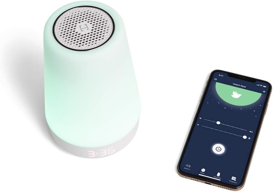 Hatch Rest+ Baby Sound Machine, Night Light, Time-to-Rise Plus Audio Monitor, White Noise Soother, Toddler Sleep Trainer, Kids Alarm Clock, Nightlight