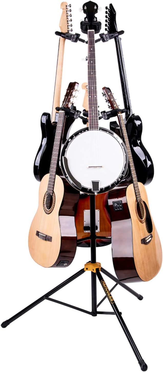 Hercules GS526BPlus Universal 6-Piece Guitar AutoGrip Display Stand w/Cloth and