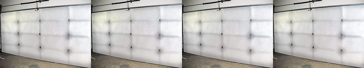 NASA TECH White Reflective Foam Core 2 Car Garage Door Insulation Kit 18FT (WIDE) x 8FT (HIGH) R Value 8.0 Made in USA New and Improved Heavy Duty Double Sided Tape (ALSO FITS 18X7)