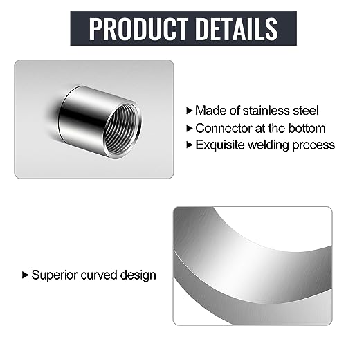 Pool Waterfall Fountains, Stainless Steel Pool Waterfall Spillway with Pipe Connector Rectangular for Indoor/Outdoor Decorative (17.7 Inch)