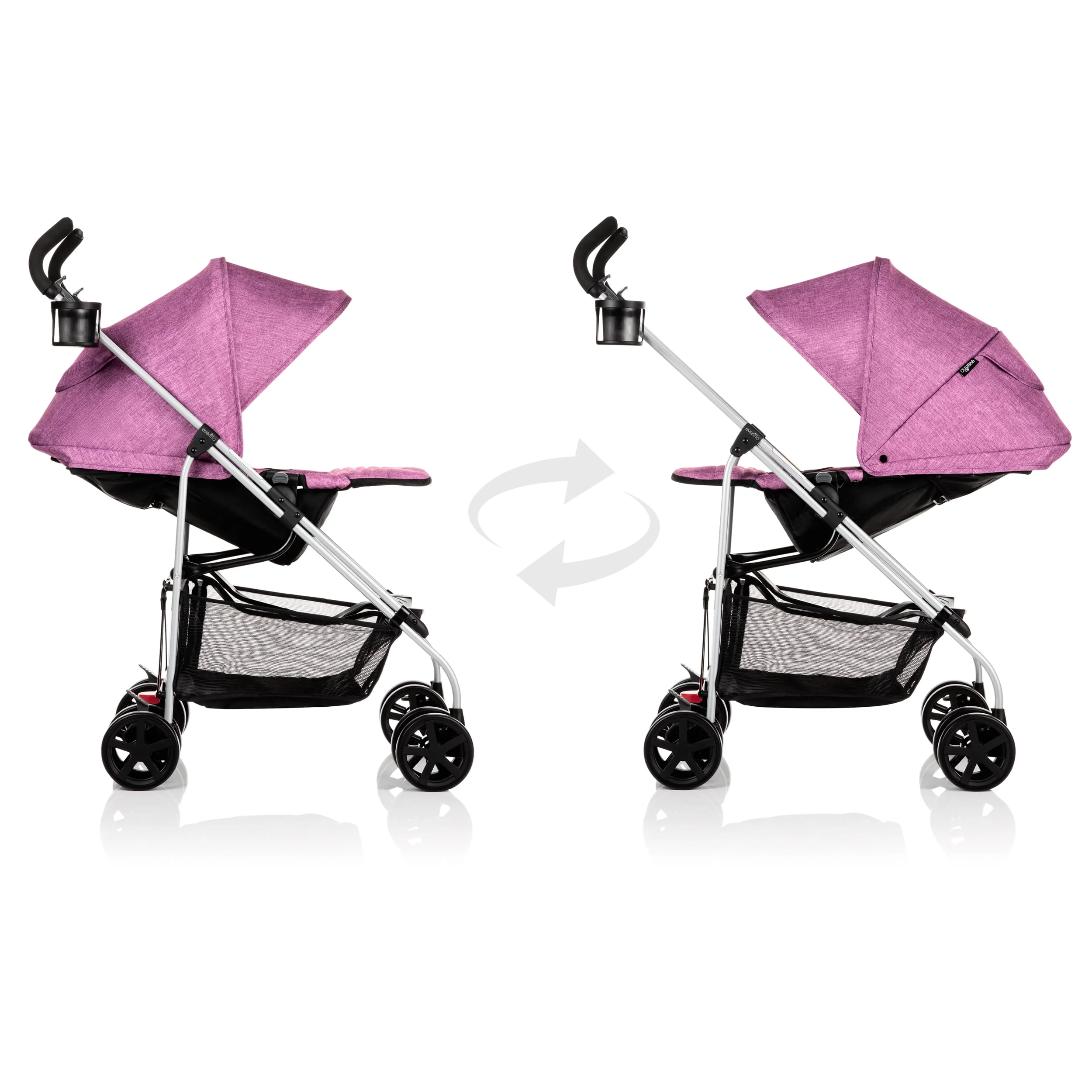 Evenflo Reversi Lightweight Reversible Stroller (Altair Black), Unisex