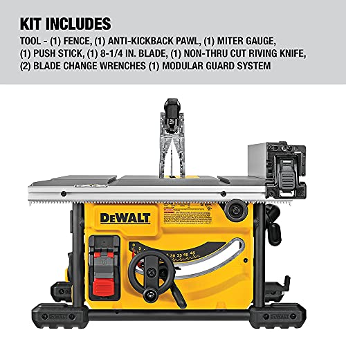 DEWALT Table Saw for Josites, 8-1/4 Inch, 15 Amp (DWE7485)