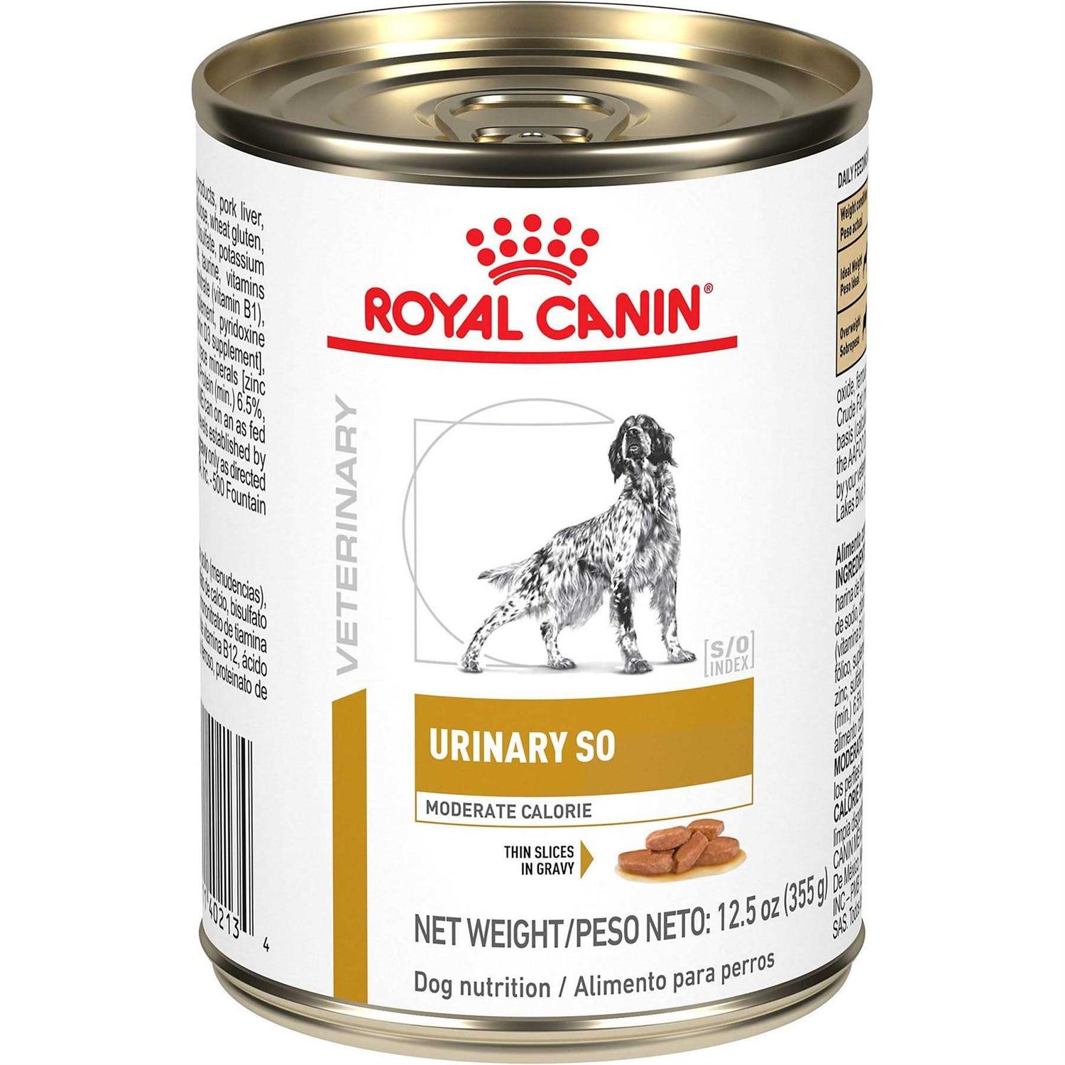 Royal Canin Veterinary Diet Urinary SO Moderate Calorie Morsels in Gravy Canned Wet Dog Food - Pet Supplies online store