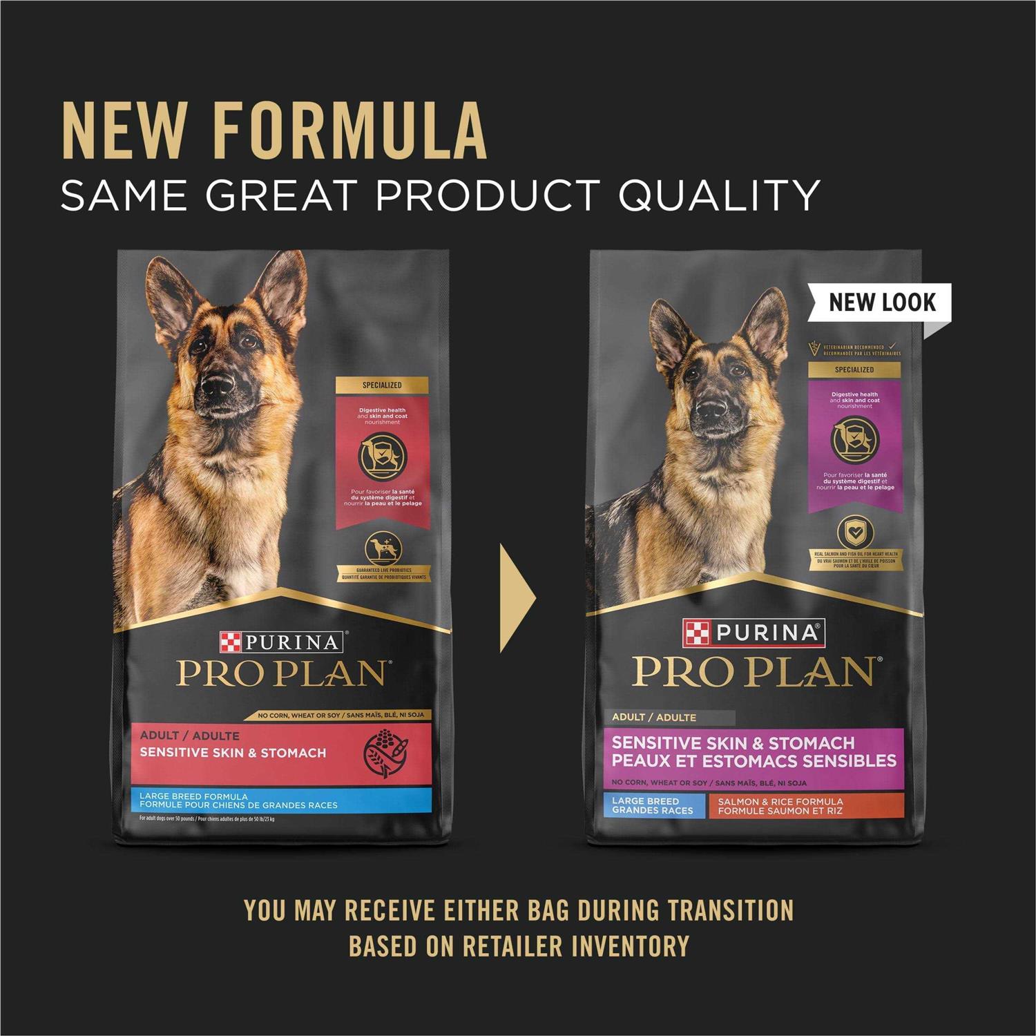 Purina Pro Plan Sensitive Skin Stomach Salmon Adult Large Breed Formula Dry Dog Food - Pet Supplies online store