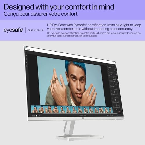 HP Series 5 24 inch FHD Monitor, Full HD Display (1920 x 1080), IPS panel, 99% sRGB, 1500:1 contrast ratio, 300 nits, Eye Ease with Eyesafe certification, 524sw (2024)