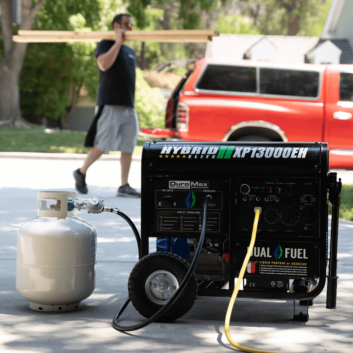 DuroMax XP13000EH 13,000-Watt 500cc Portable Hybrid Gas Propane Generator