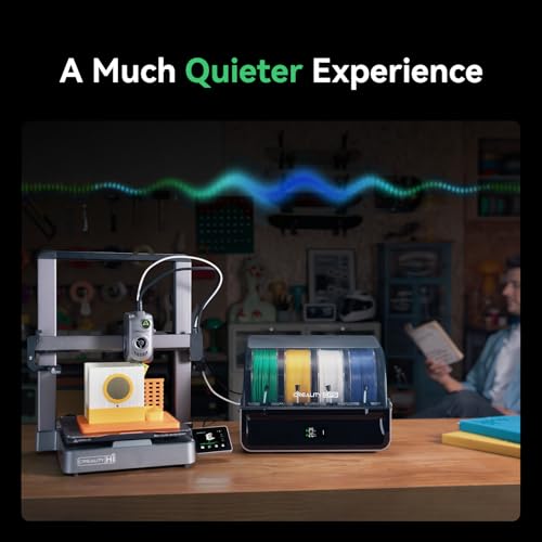 Creality Hi Combo 3D Printer, Multi Color 3D Printer with CFS, 500mm/s High Speed Auto-Leveling Automatic Filament Reading Clog-Free Extruder (Hi Combo)