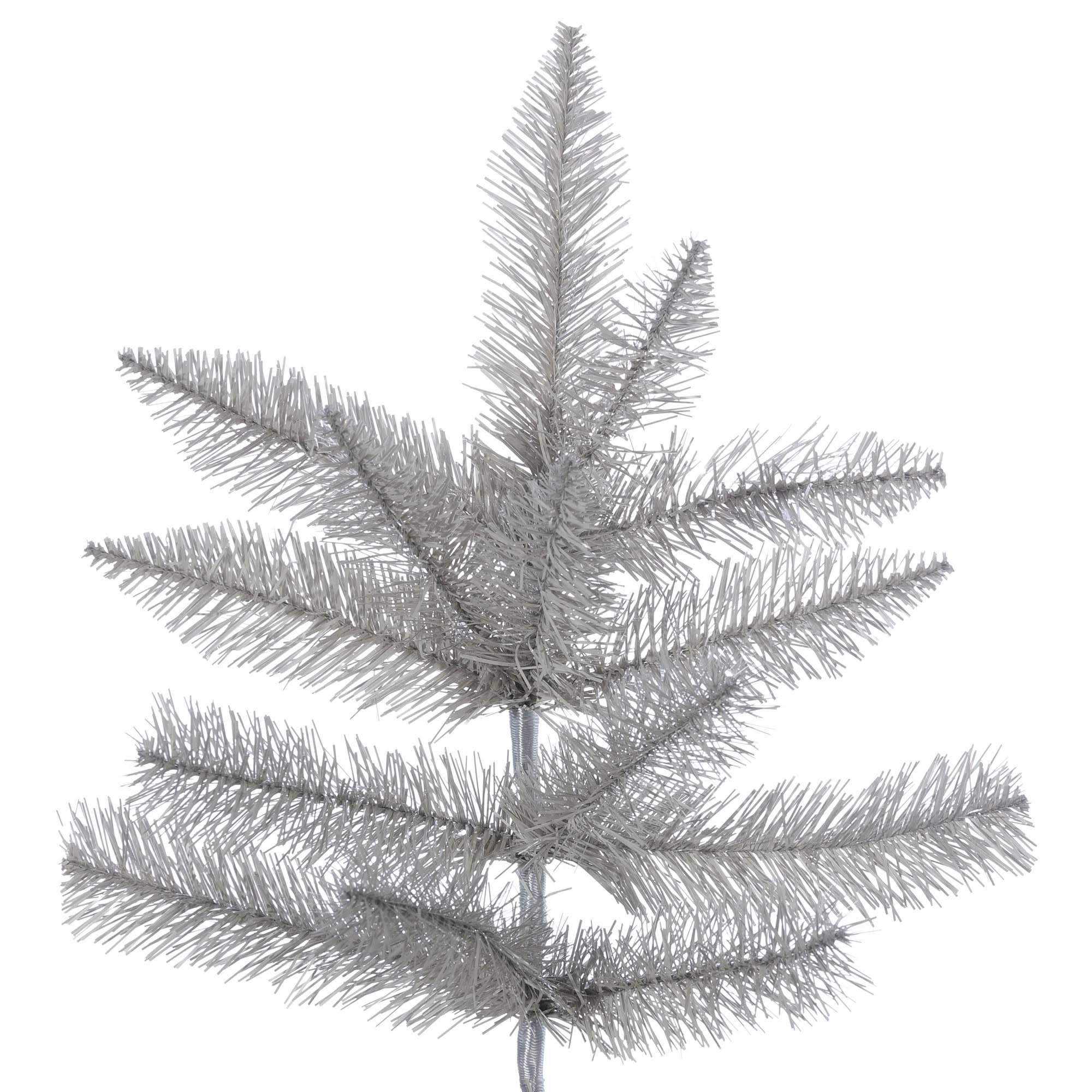 Vickerman 7.5& x 46x22 Platinum Fir Artificial Christmas Pencil Tree, Unlit