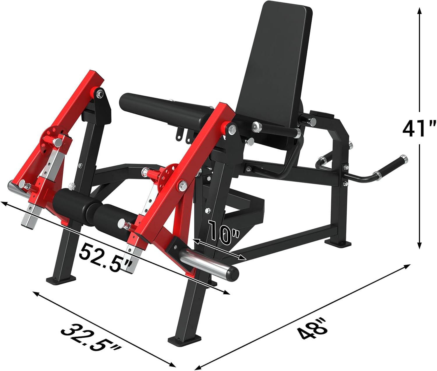 GMWD Leg Extension and Curl Machine, Single Leg Extension, Lying Leg Curl, Standing Leg Curl, Adjustable Leg Exercise Bench with Plate Loaded, Leg Machine Home Gym