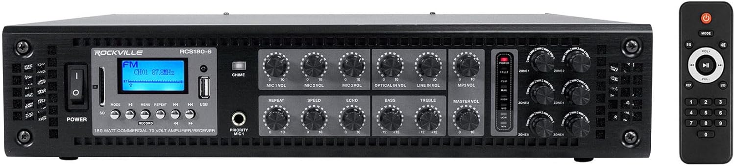 Rockville Bluetooth Multi Room 6 Zone Home Audio System w/(14) Ceiling Speakers