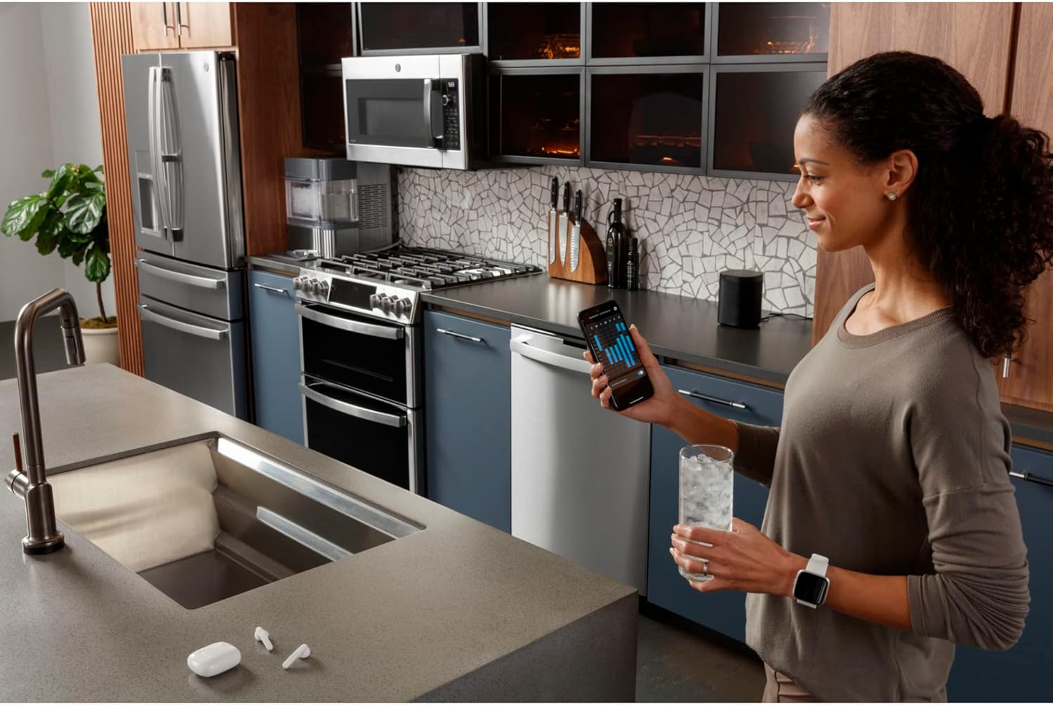 GE Profile PDT785SYNFS 24" Dishwasher with 16 Place Settings WiFi Connnect Twin Turbo Dry Boost Bottle Jets Third Rack Energy Star Certified in Stainless Steel