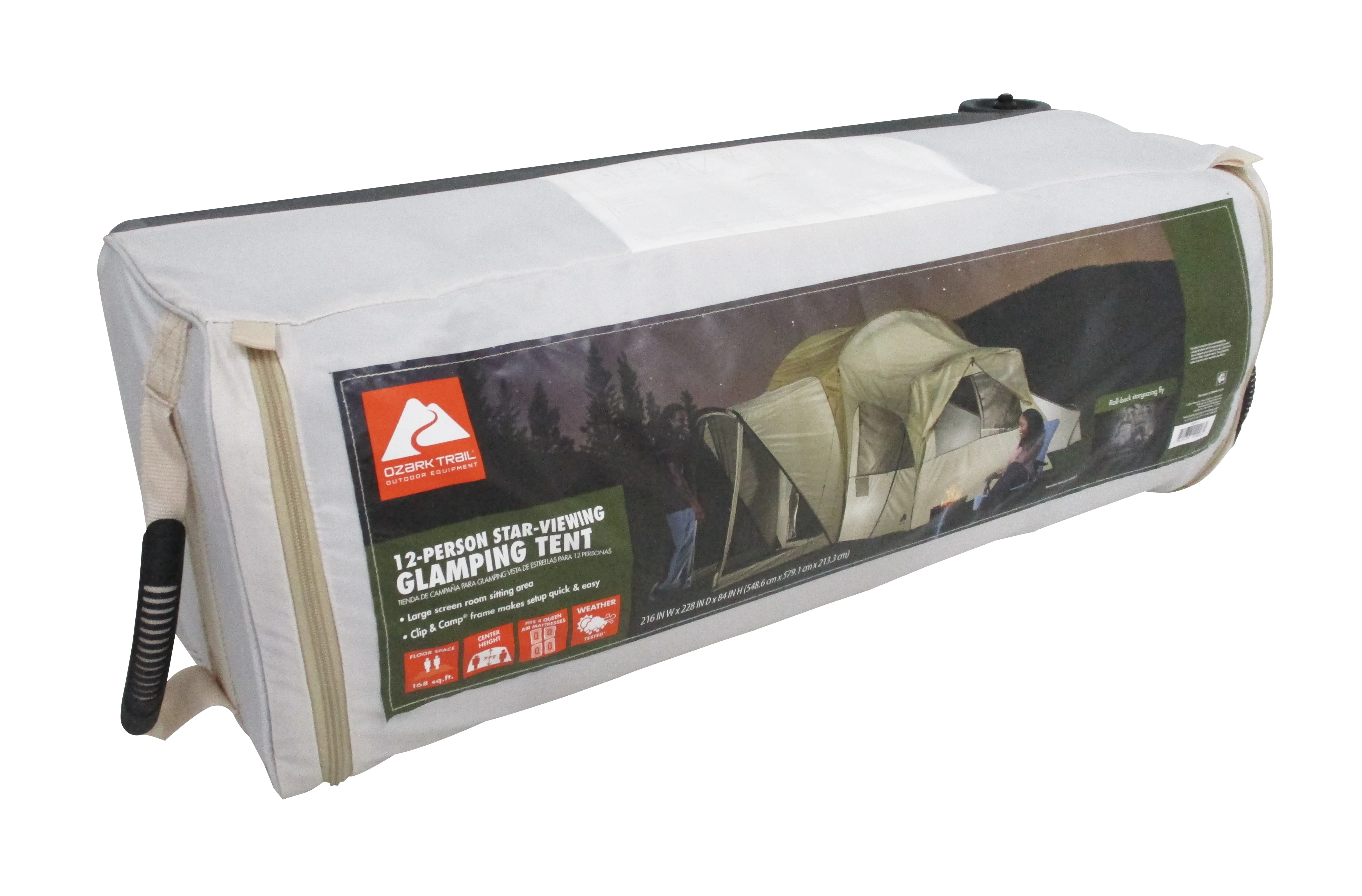 Ozark Trail, 19' x 18' x 84",  12 Person Glamping Tent