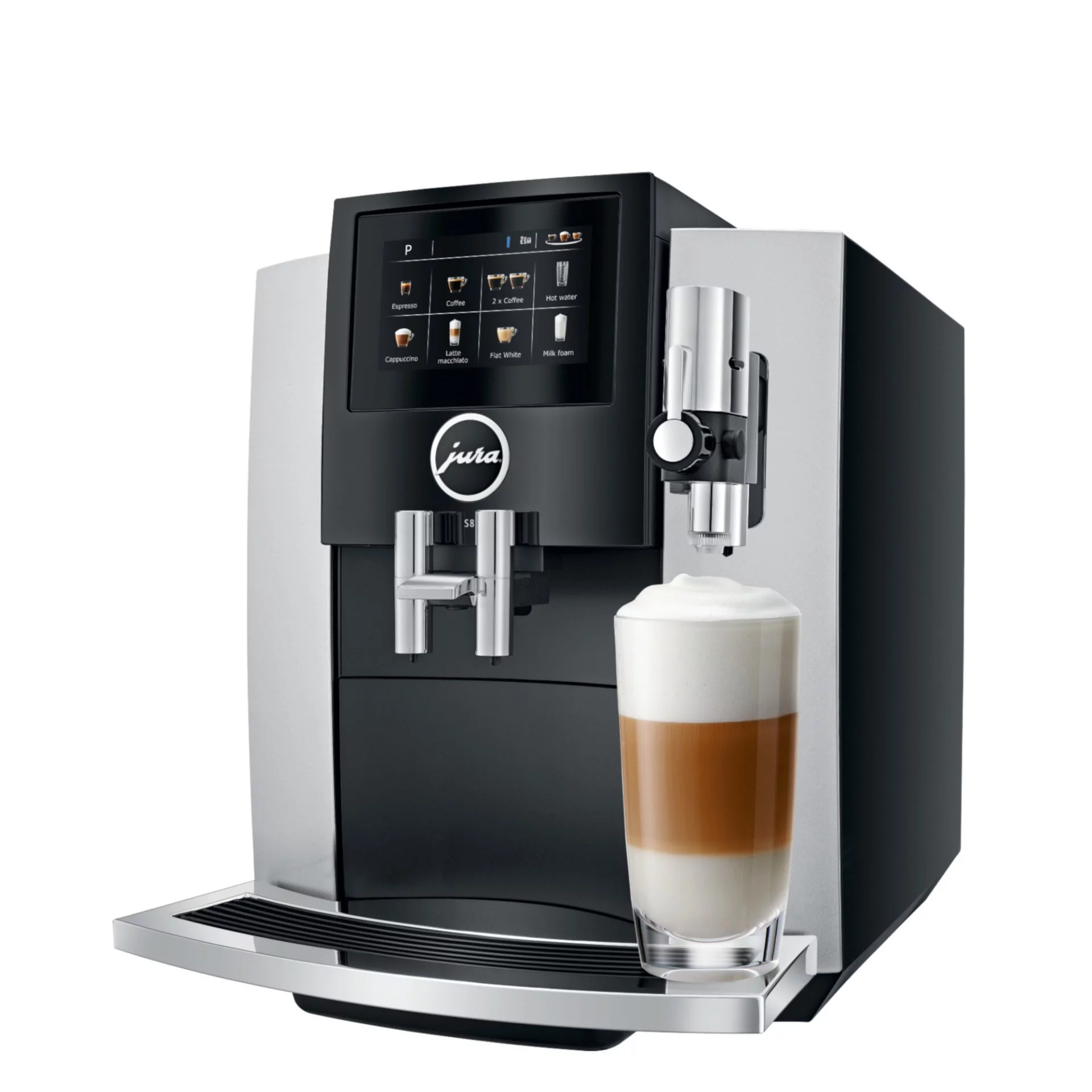 Jura S8 Automatic Coffee & Espresso Machine | Moonlight Silver