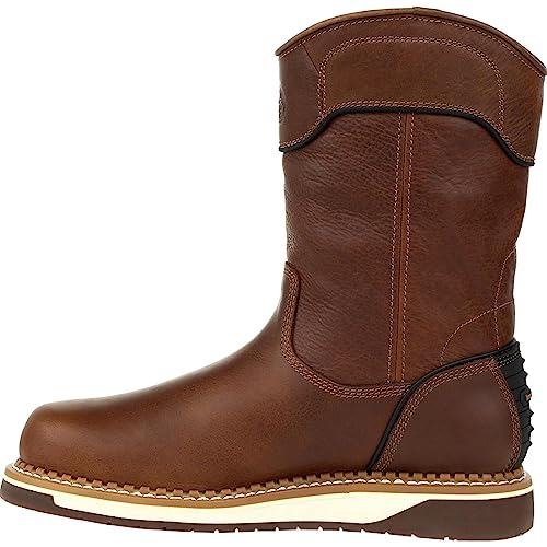 Georgia Boot Men's Brown Amp Lt Wedge Waterproof Pull on Industrial Boot