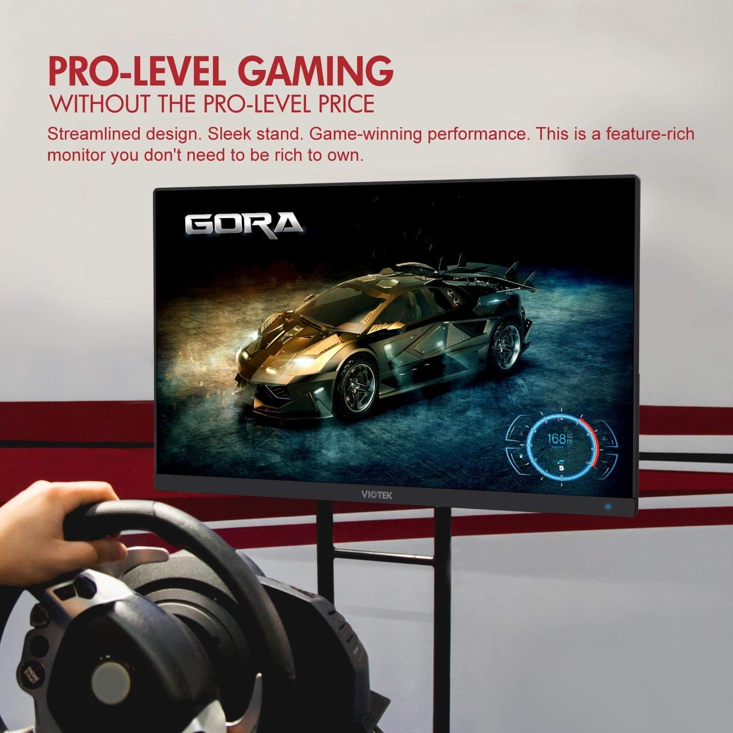 VIOTEK GFV22CB Ultra-Compact 22-Inch 144Hz Gaming Monitor | 1080P Full-HD 5ms | G-Sync-Compatible FreeSync FPS/RTS | 2X HDMI 3.5mm DP | Zero-Tolerance Dead Pixel Policy (VESA)